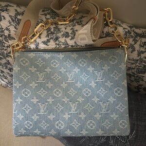 Louis Vuitton Light Blue Monogram Crossbody Bag